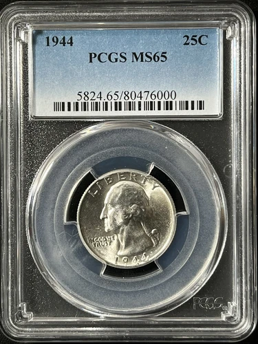1944  25C Washington Quarter Dollar PCGS MS65   80476000
