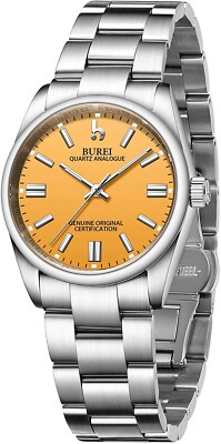 BUREI Classic Watches Women Quartz Watch 36mm Stainless Steel