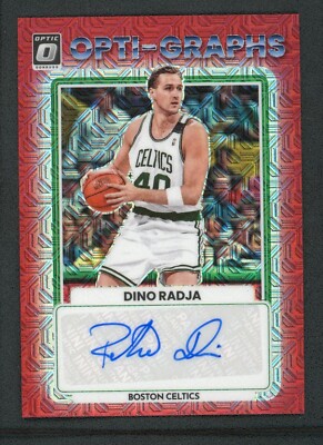 2022-23 DINO RADJA AUTO PANINI DONRUSS OPTIC MOJO RED OPTI GRAPHS AUTOGRAPHS