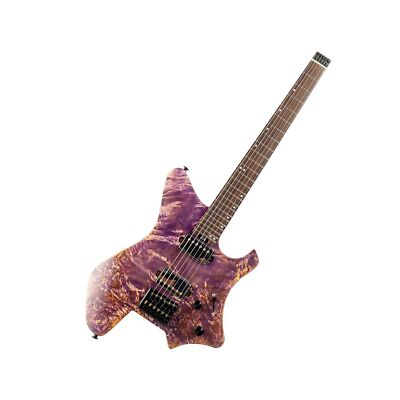 EART Headless Electric Guitar GW2 fixed Bridge for 6 String Travel Guitar, St...