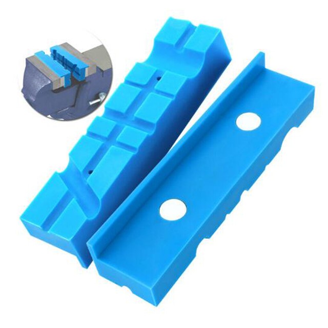 1 Pair Bench Vise Soft Jaw Pads Protectors Covers Set