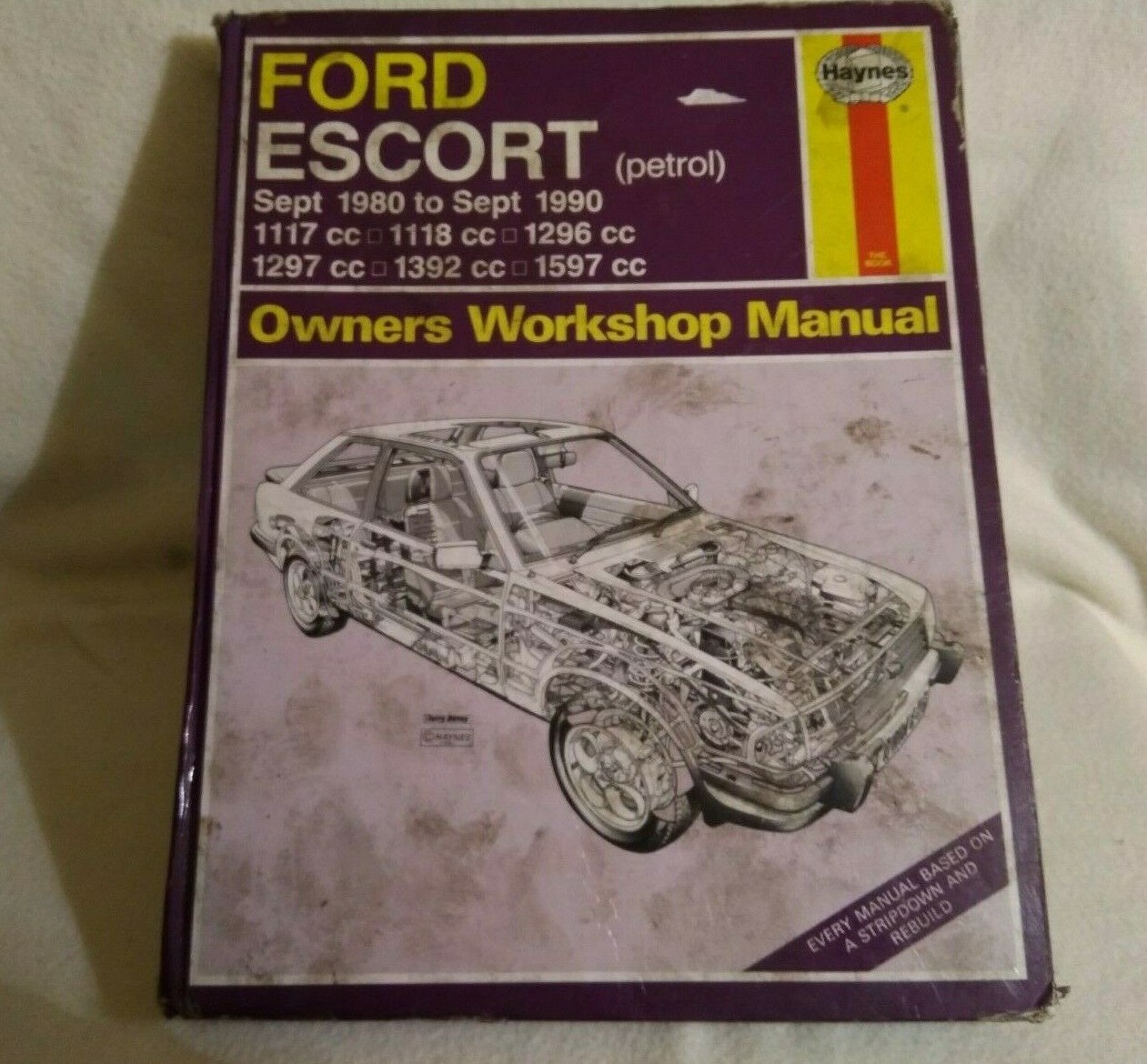 HAYNES OWNERS WORKSHOP MANUAL FORD ESCORT (PETROL) 1980-1990  USED CONDITION