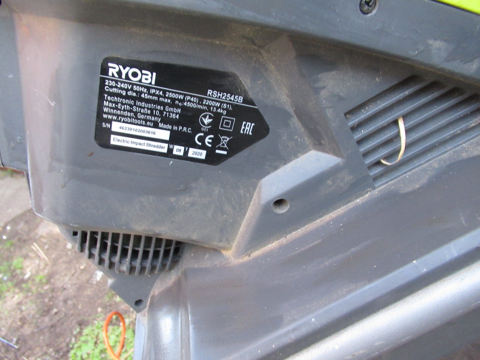 Ryobi RSH2545B Corded 2500W Garden Shredder eBay