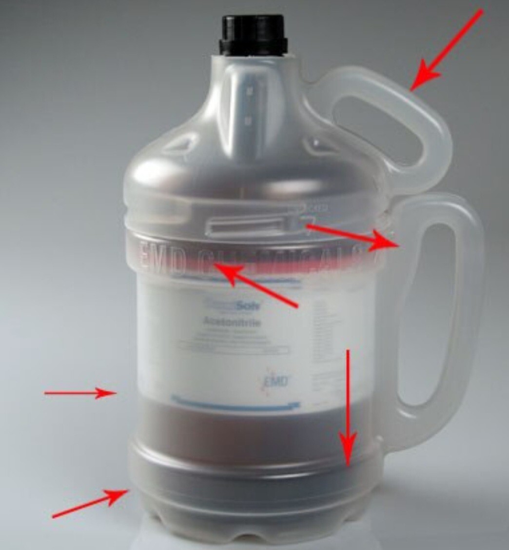 EMD Solvent Safety Bottle Carrier Ez Pour Design Millipore SIGMA