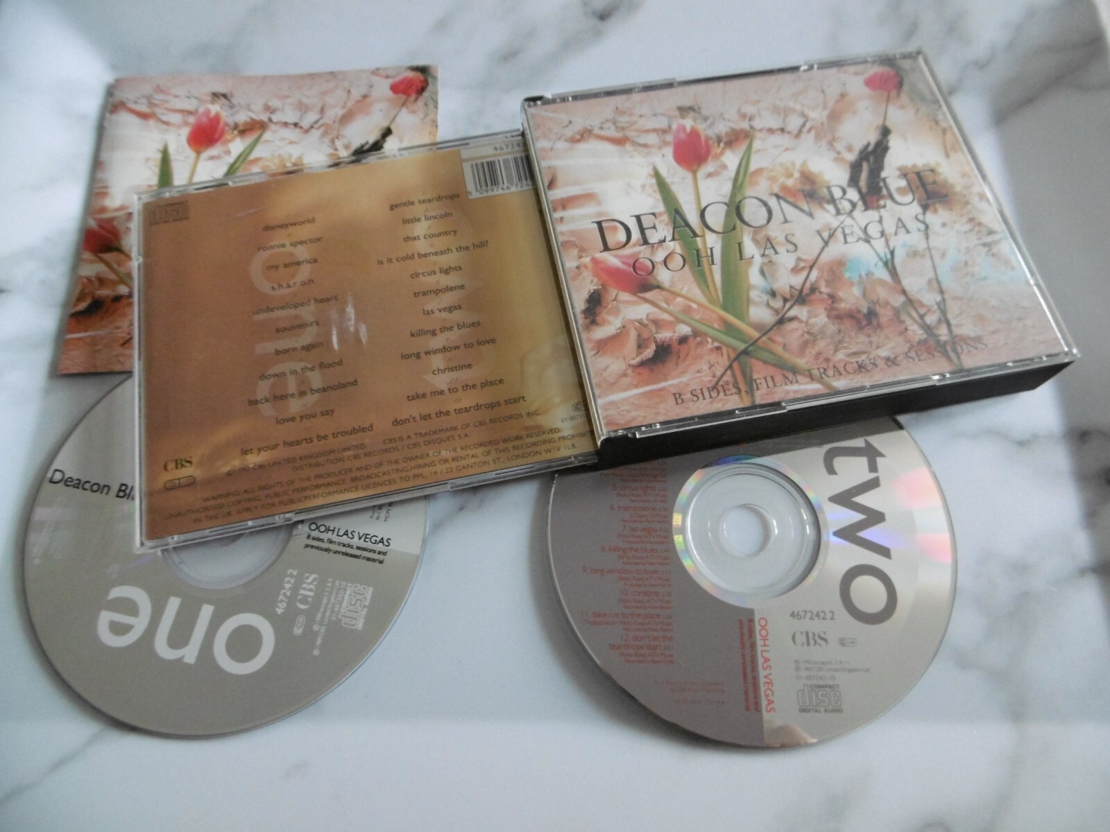 DEACON BLUE OOH LAS VEGAS B-SIDES FILM TRACKS AND SESSIONS 2 CD ALBUM CBS 1990