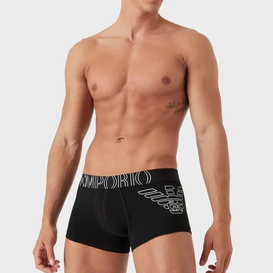3 Pack Genuine Emporio Armani EAGLE STRETCH Trunk Man underwear logo Cotton - image 2 of 4