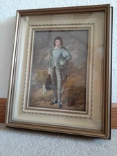 c & a richards boston, ma s-25 9255 blue boy framed 9.5" x 11 3/4"