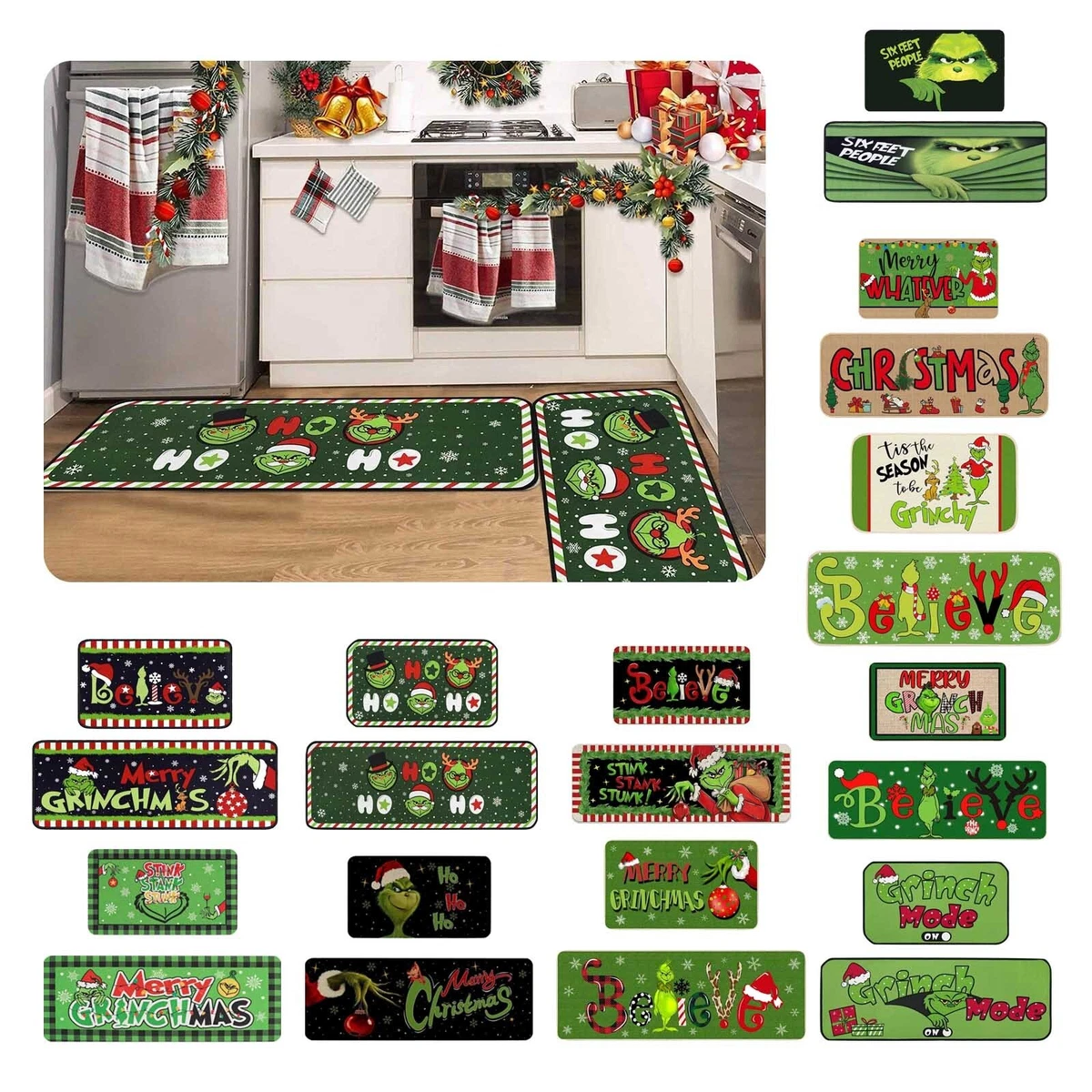 Christmas kitchen rugs deals