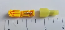 50 PCS T-TAPS / MALE INSULATED WIRE TERMINAL CONNECTORS COMBO, YELLOW, 12-10 GA.