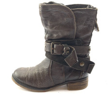 PAKROS DAMENSTIEFEL STIEFELETTEN BOOTS Gr:38 Uk:5 BRAUN