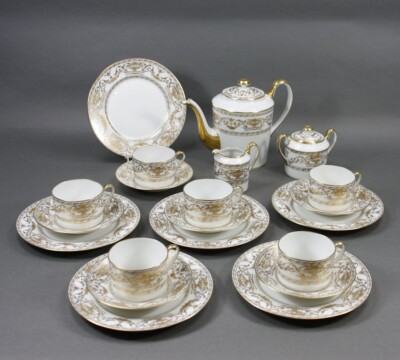 Royal Limoges Or en Relief 21-tlg. Kaffeeservice