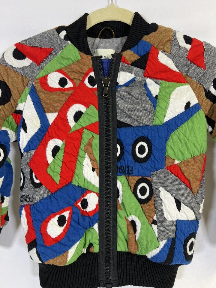 Authentic Fendi Bomber Jacket Girls Size 6 - Image 3 of 4