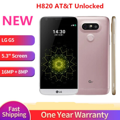 LG G5 H820 AT&T 32GB Unlocked 4G LTE Fingerprint Android Smartphone - New Sealed