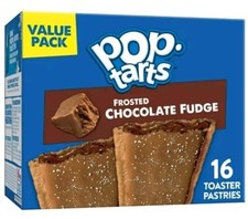 KELLOGGS POP TARTS FROSTED CHOCOLATE FUDGE TOASTER PASTRIES 16 CT 27 OZ BOX