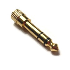 Stereo 1/8" in. Female to 1/4" in. Male Gold Plated Audio Jack Adapter Converter