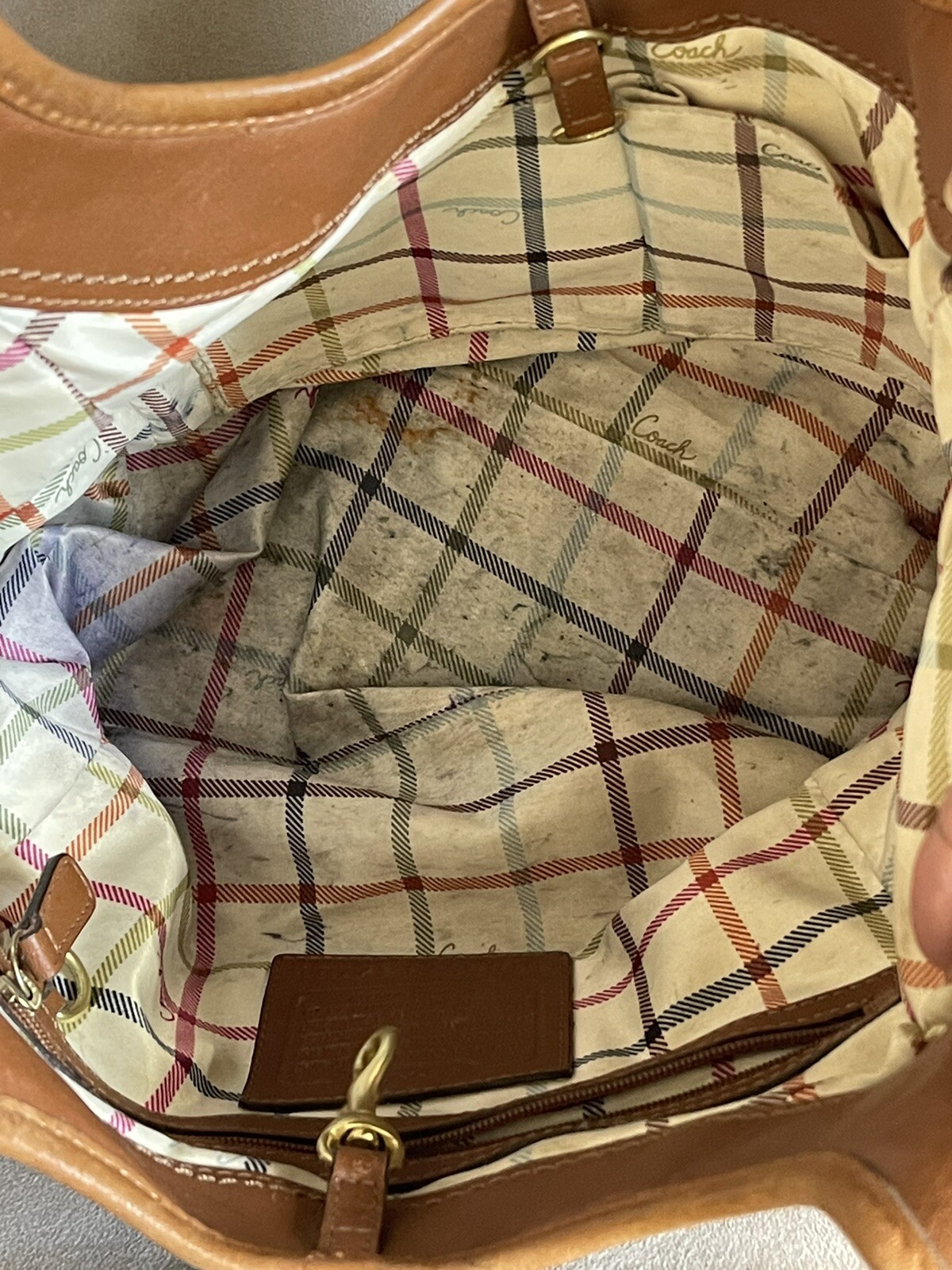 COACH Denim Leather Bleecker Signature Shoulder Bag B… Gem