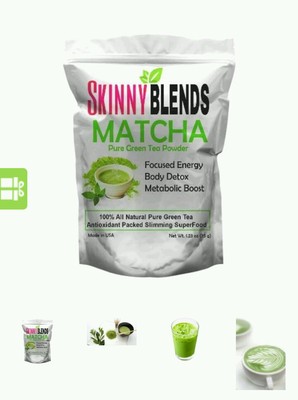 SKINNY BLENDS Skinny GREEN TEA DETOX, FAT BURNER, SUPERFOOD, 100% ORGANIC MATCHA