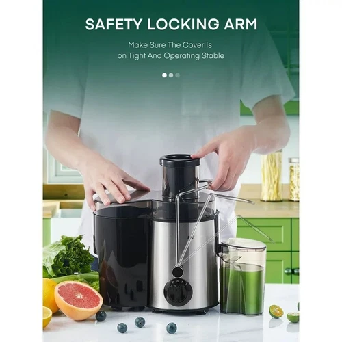 "HOUSNAT Vegetable and Fruit Juicer Machine - Upgraded 400W Motor with 3-Speed S - Picture 6 of 9