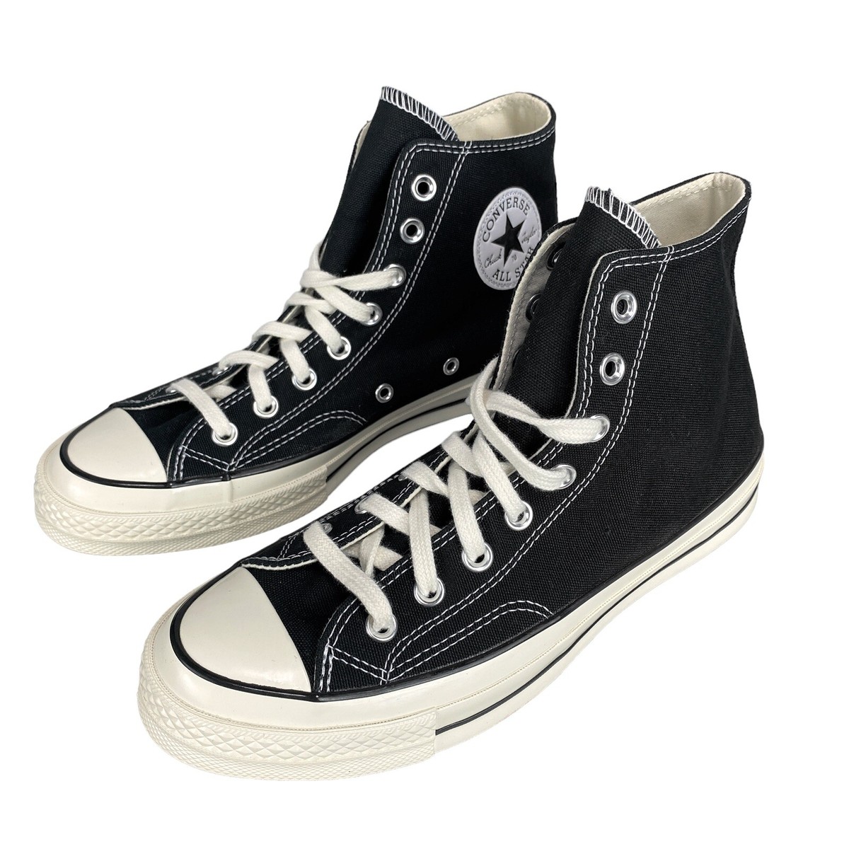 靴 CHUCK 70 HI BLACK/EGRET 27.0 converse us Converse Chuck 70 Hi Shoes - Black/Black/Egret – Daddies Board Shop