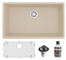Karran USA Quartz QU 32-1/4" Undermount S- Basin Quartz Composite Kitchen Sink