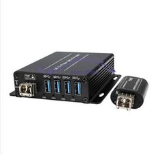 1PCS 4 Channel USB 3.0 over Fiber Optic Extender Duplex LC Port New
