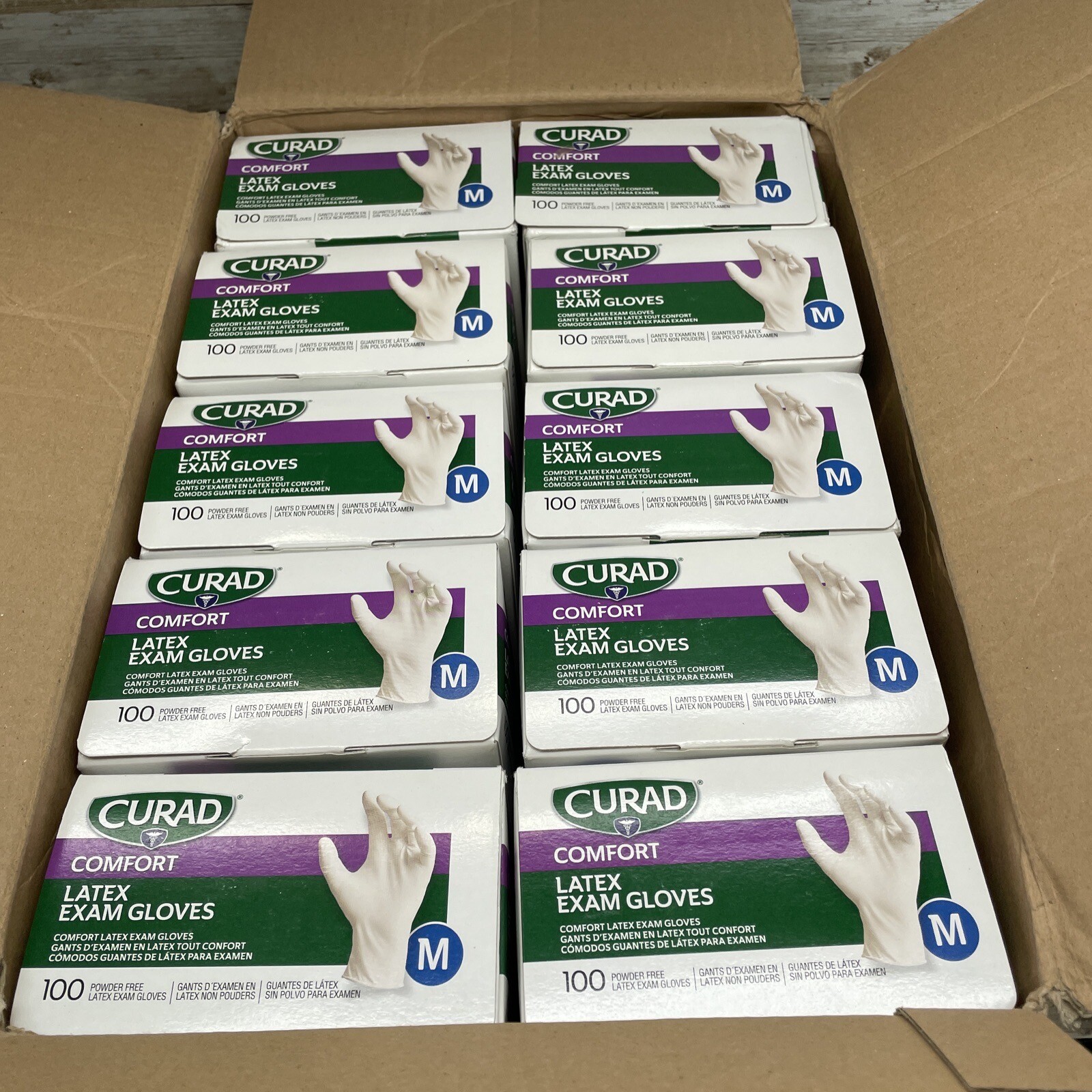 Curad CUR8105 PowderFree Latex Exam Gloves, Size Medium for sale online eBay