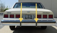 NEW Pair 1980-90 Chevrolet Caprice Classic REAR bumper guard strips Aftermarket