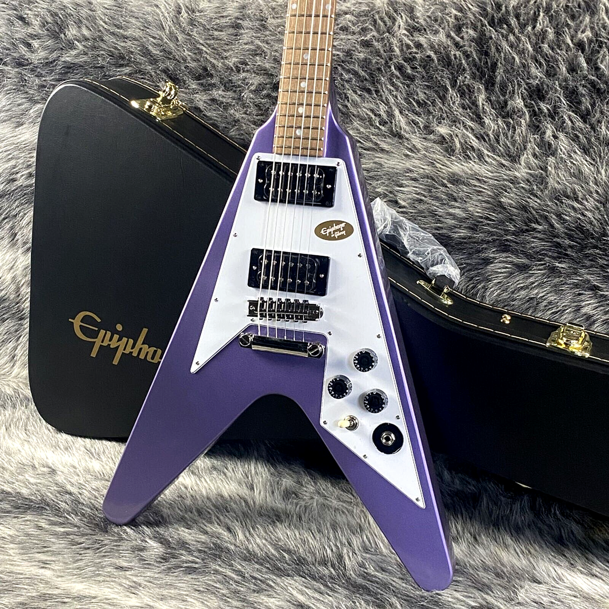 Epiphone Kirk Hammett 1979 Flying V Metallic Purple Brand New | eBay