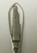 Vintage Souvenir Spoon US Collectible Sears Tower Chicago Illinois