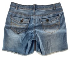 Arizona Jeans Co Denim Shorts Womens 14.5 Plus Mid Rise 5 Pockets Med Wash Blue