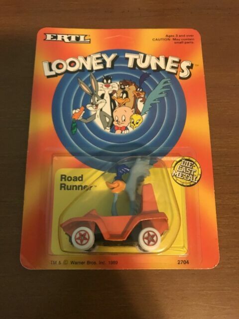 Looney Tunes Road Runner Orange Car Ertl Toy 2704 Die Cast 1989 Factory Error For Sale Online Ebay