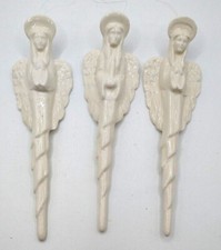 Ceramic Bisque White Glaze Three Angel Ornaments