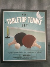 CVS MINI TABLETOP TENNIS SET CONTAINS 2 PADDLES, BALL AND A NET - NEW IN BOX