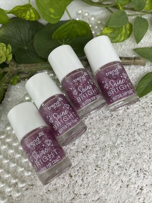 trend it up SHINE BRIGHT Glitter Top Coat pink 4 Stück 4 x 11ml *neu*