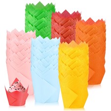 MULEVIP Caissettes Cupcake Tasses de Papier de Cuisson de Tulipe 300 Pièces M...