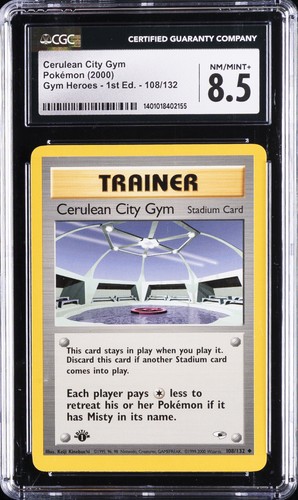 Cerulean City Gym (1st Edition) graded CGC 8.5 for sale on eBay
