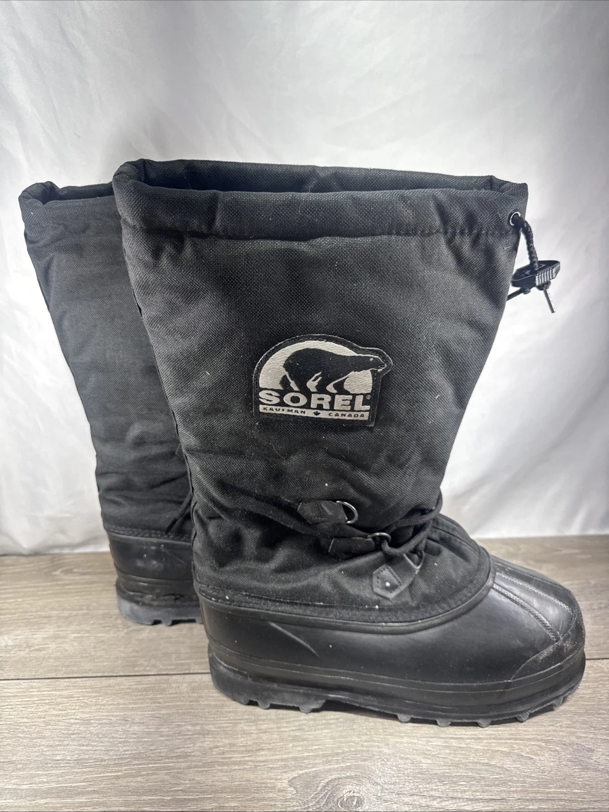Sorel Glacier Men’s Black Winter Snow Boots Size 8