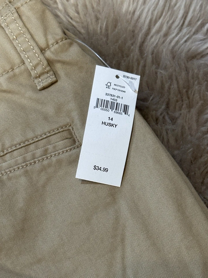 Nuevo Con Etiquetas Niños Gap Niños Caqui Uniforme Escolar Pantalones Talla 14 Husky Foto 2 de 2