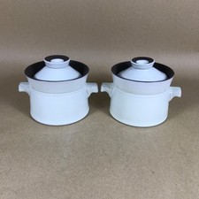 Denby Summit Celadon Vintage Set of 2 Individual Casseroles or Lidded Soup Bowls