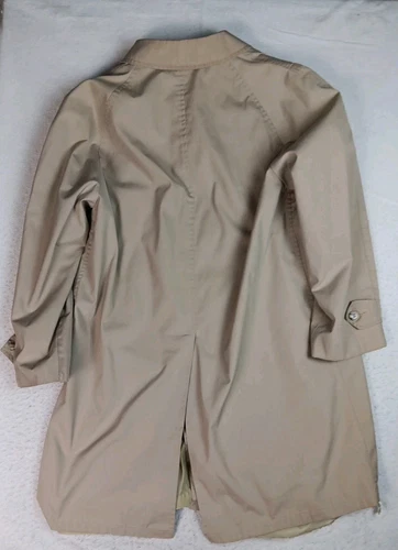 VTG Raleigh's Washington Mens Beige Trench Coat Size 44R Tan Overcoat image 14