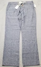 Rainforest Pants Mens 34 Blue Linen Blend Warm-Weather Straight Leg Drawstring