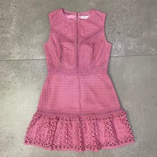 Forever New Lace Dress Women's Size 10 Pink Sleeveless Mini A-Line