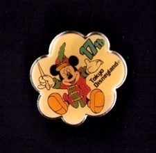 Disney Tokyo Resort TDL 17th Anniversary Mickey Pin