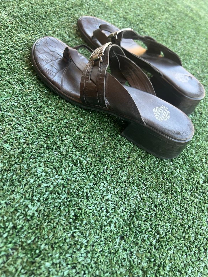 Zapatos de salón Harley Davidson 100 % cuero genuino talla 7 para mujer Foto 4 de 4