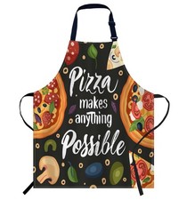 Italian Cheese Pizza Makes Anything Possible Apron Adjustable Bib Chef Unisex