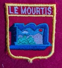 Embroidered patch, Le Mourtis, Haute Garonne (size 6 cm x 4.7cm) 42