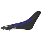 1996-2001  Yamaha YZ 125 250 Seat Cover Gripper  ALL BLACK / BLUE RIBS #75