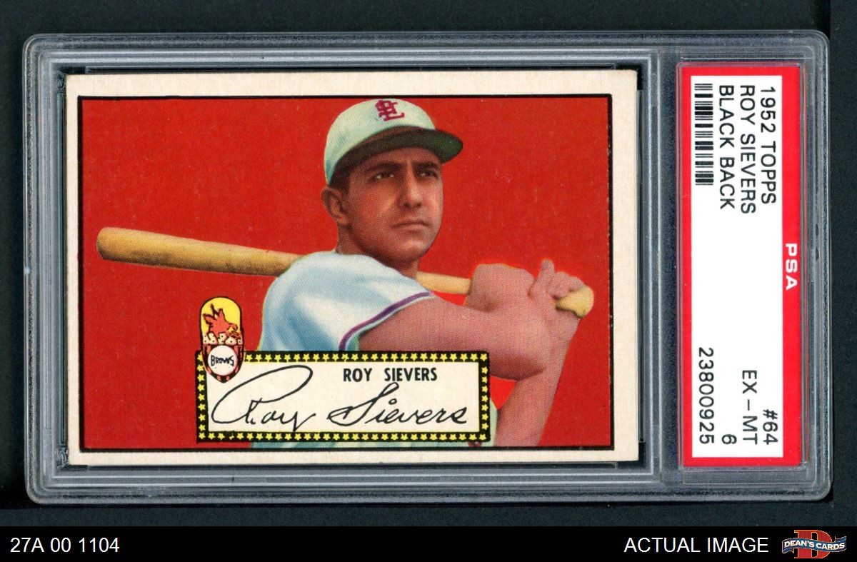 1952 Topps #64 Roy Sievers Browns PSA 6 - EX/MT