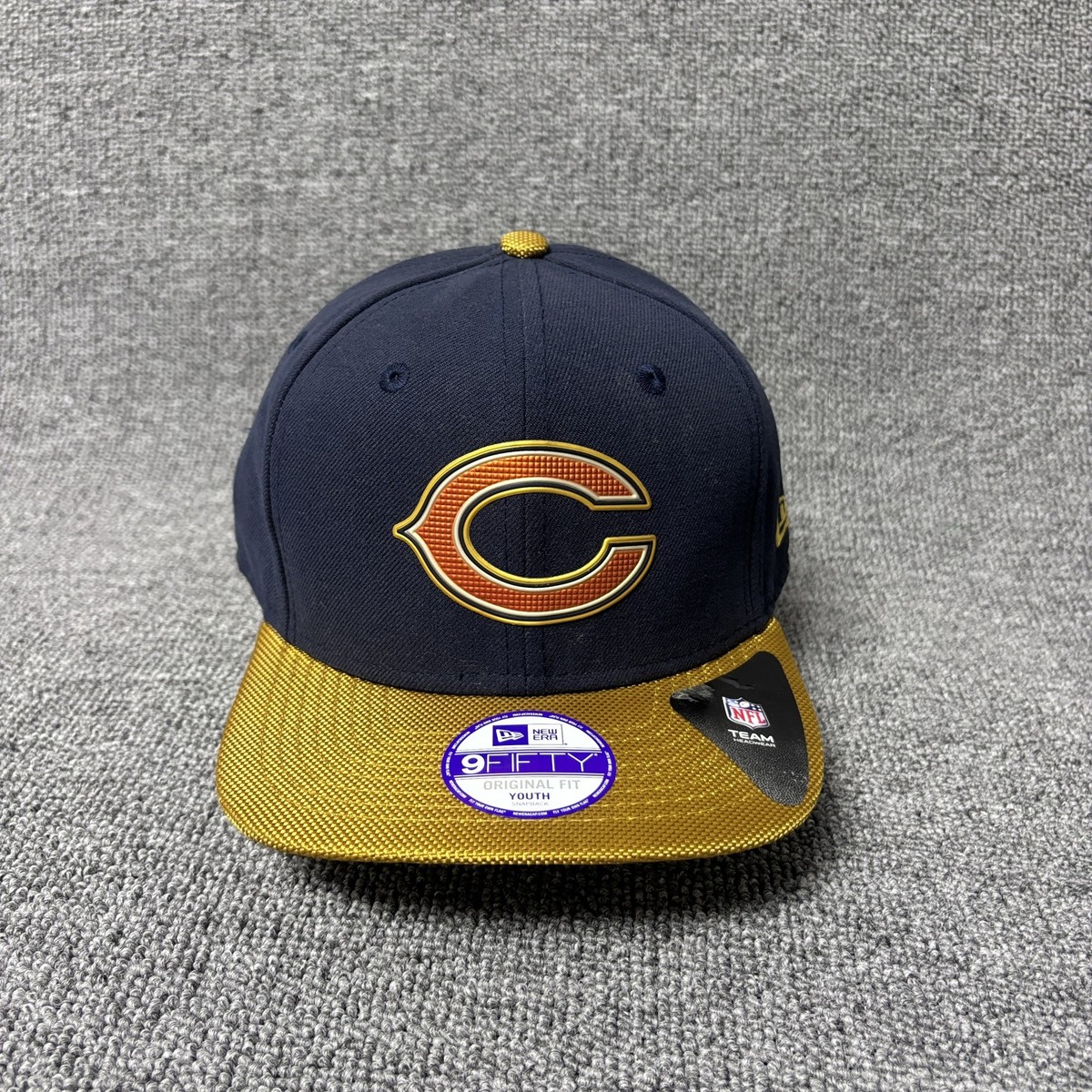New Era Chicago Bears Youth 9FIFTY Original Fit Snapback Hat Navy Gold