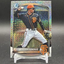 Josuar Gonzalez 2025 Bowman Draft Chrome Mega Box Mojo Refractor Giants BDC-182